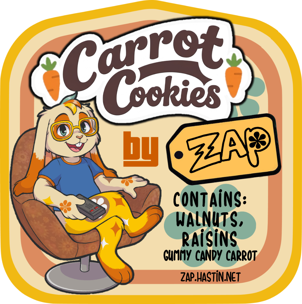 Carrot Cookies by Zap Retro Label Art